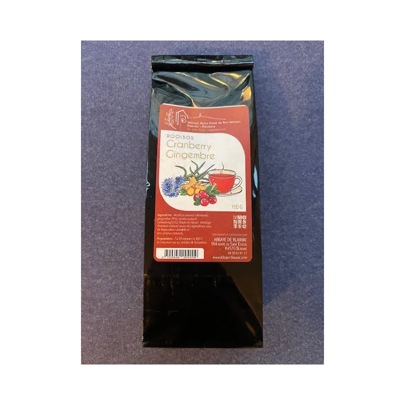Rooibos Cranberry-Gingembre 100g Abbaye de Blauvac
