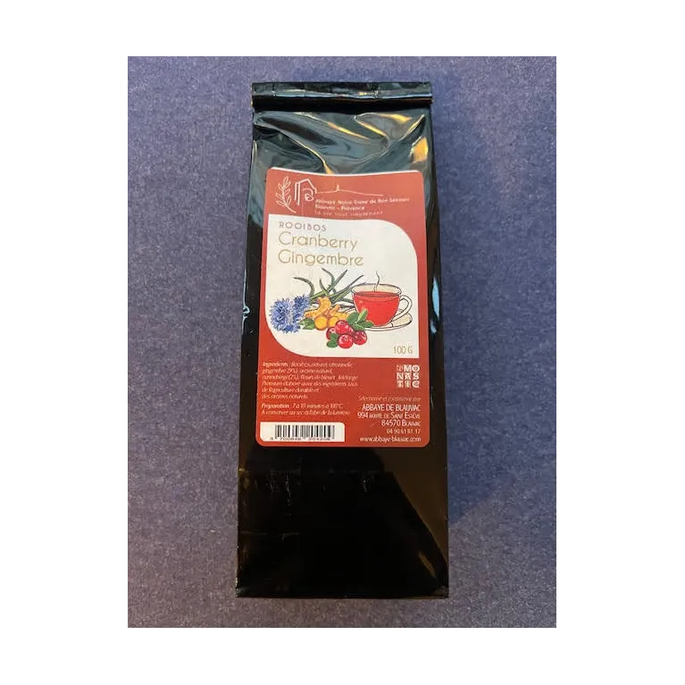 Rooibos Cranberry-Gingembre 100g Abbaye de Blauvac