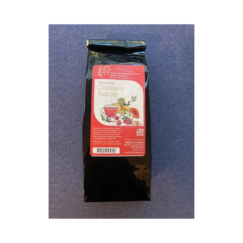 Infusion Cranberry-Acerola 100g Abbaye de Blauvac
