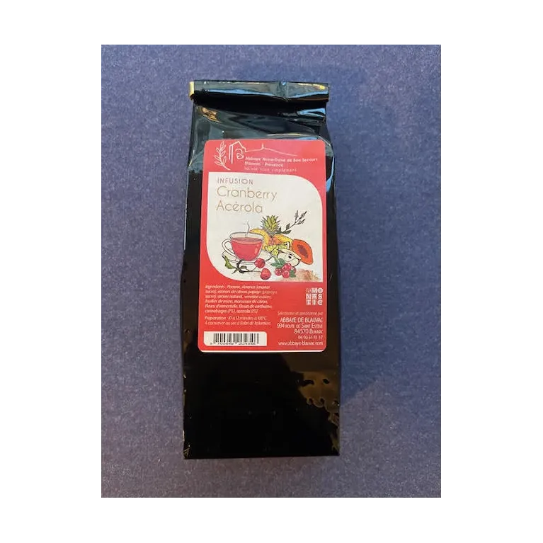 Infusion Cranberry-Acerola 100g Abbaye de Blauvac