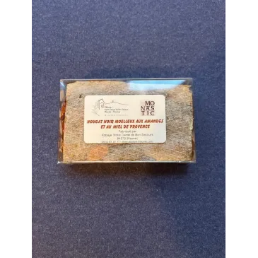 Nougat noir aux Amandes 120g Abbaye de Blauvac