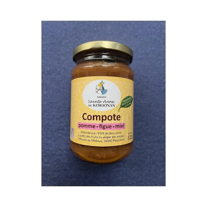 Compote Pomme-Figue 320g Abbaye de Kergonan
