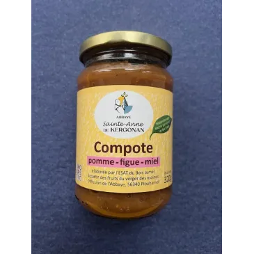 Compote Pomme-Figue 320g Abbaye de Kergonan