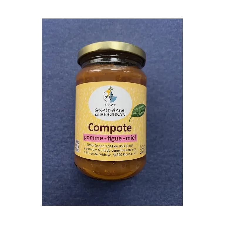 Compote Pomme-Figue 320g Abbaye de Kergonan