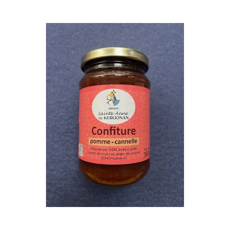 Confiture Pomme-Cannelle 360g Abbaye de Kergonan