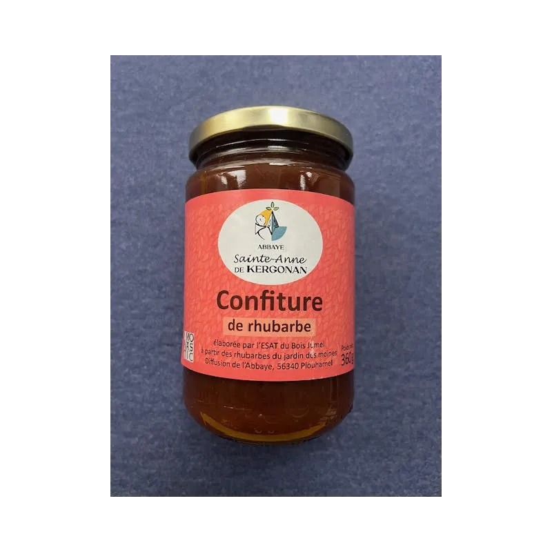 Confiture de Rhubarbe 360g Abbaye de Kergonan