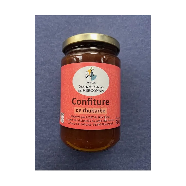 Confiture de Rhubarbe 360g Abbaye de Kergonan