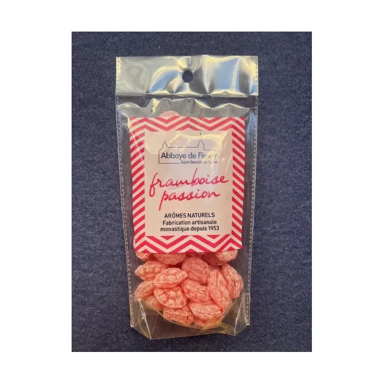 Pastilles Framboise-Passion 150g Abbaye de Fleury