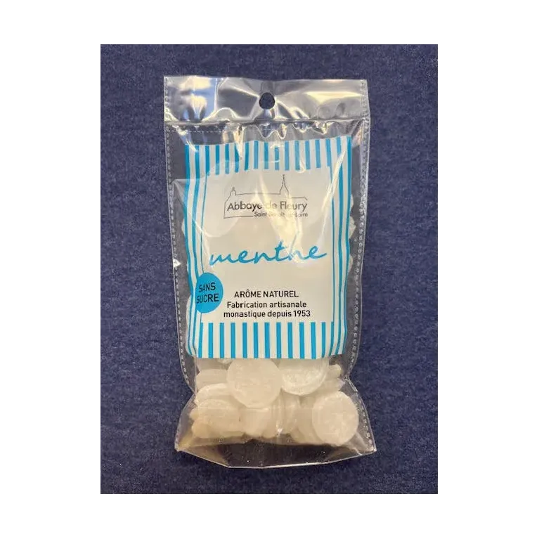 Bonbons sans sucre Menthe 150g Abbaye de Fleury