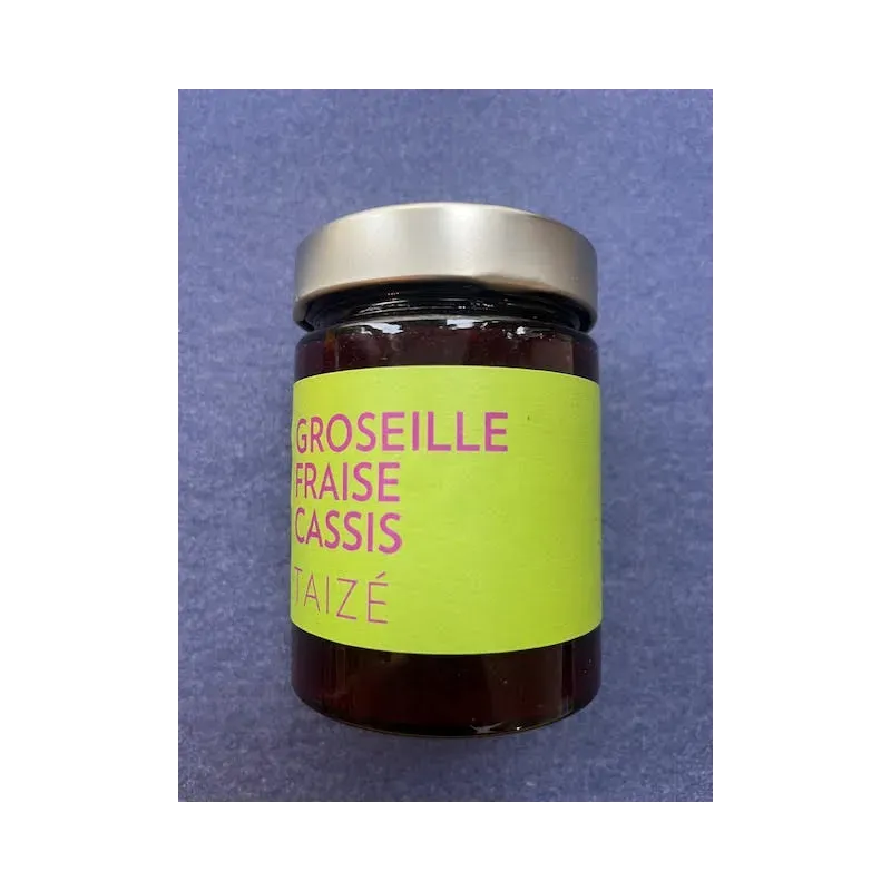 Confiture Groseille-Fraise-Cassis 320g Communauté de Taizé