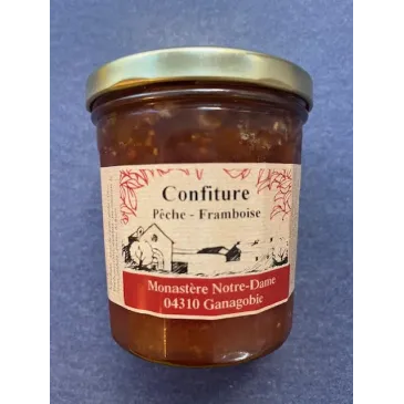 Confiture Pêche-Framboise 370g Abbaye de Ganagobie