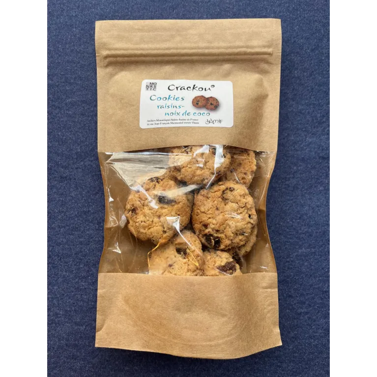Cookies Raisins-coco 90g Monastère de Thiais
